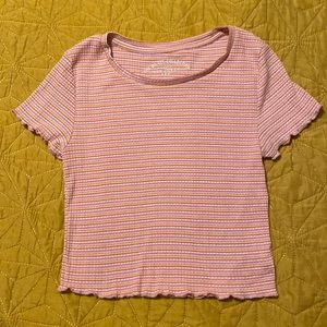 Pink/Orange striped tee